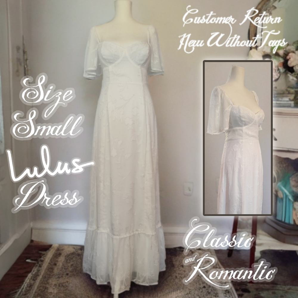Lulu's White Romantic Dress